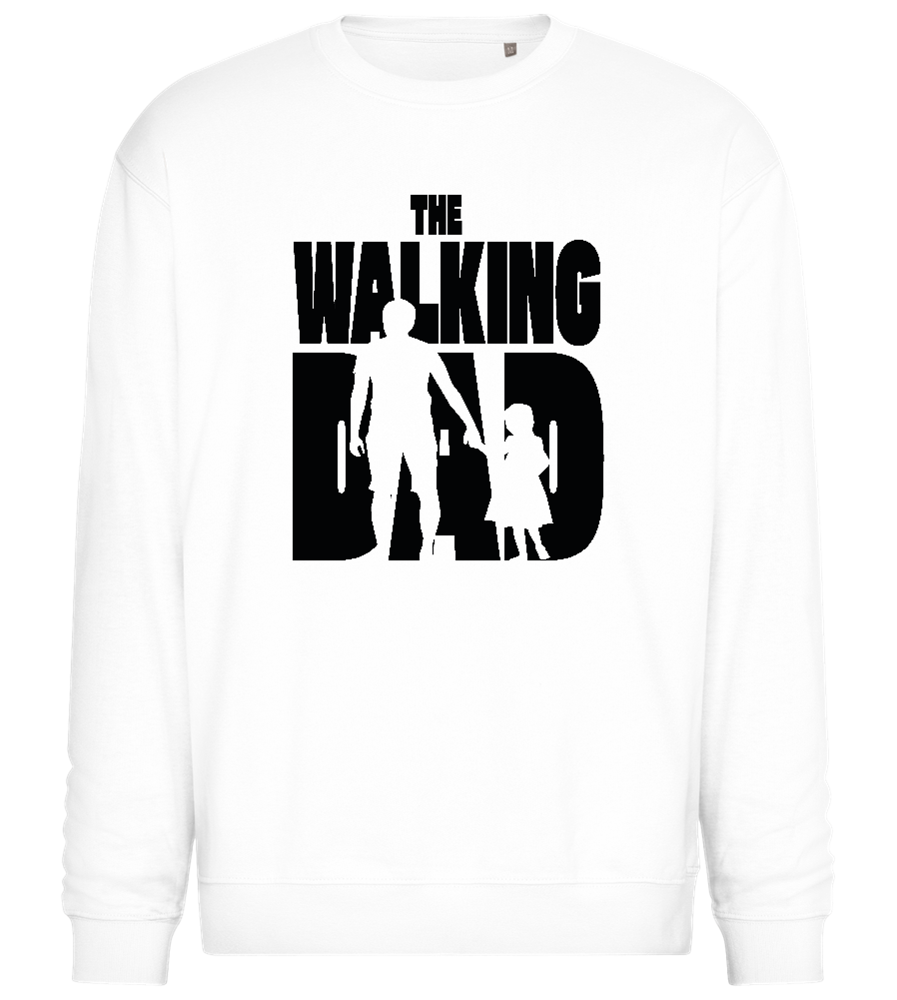 Walking Dad Design - Comfort Essential Unisex Sweater_WHITE_front