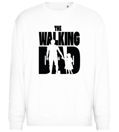 Walking Dad Design - Comfort Essential Unisex Sweater_WHITE_front