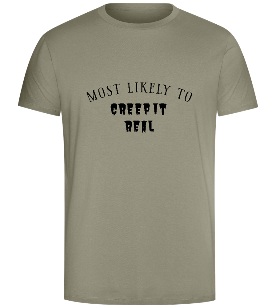 To Creep It Real Design - Comfort Unisex T-Shirt_KHAKI_front