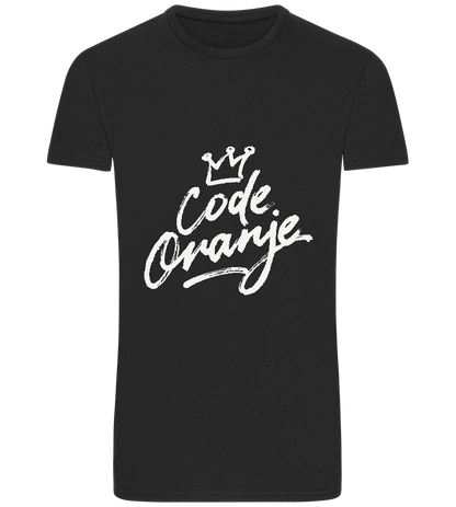 Code Oranje Kroontje Design - Basic Unisex T-Shirt_DEEP BLACK_front