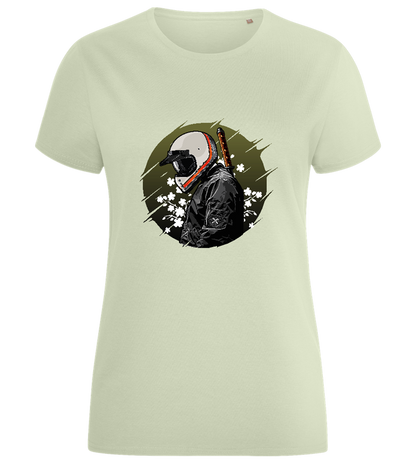 Samurai Bike Design - Comfort women's fitted t-shirt_SILESTONE_front