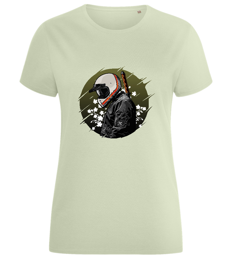 Samurai Bike Design - Comfort women's fitted t-shirt_SILESTONE_front