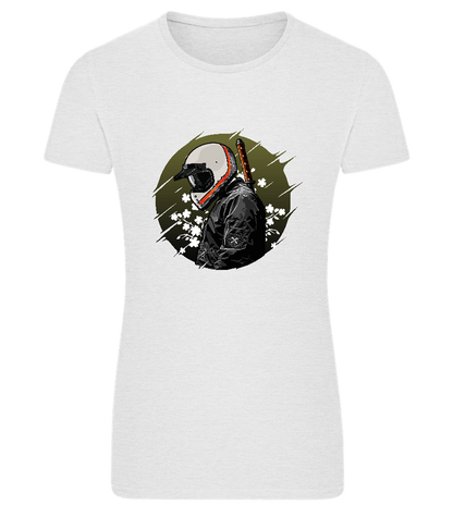 Samurai Bike Design - Comfort women's fitted t-shirt_VIBRANT WHITE_front