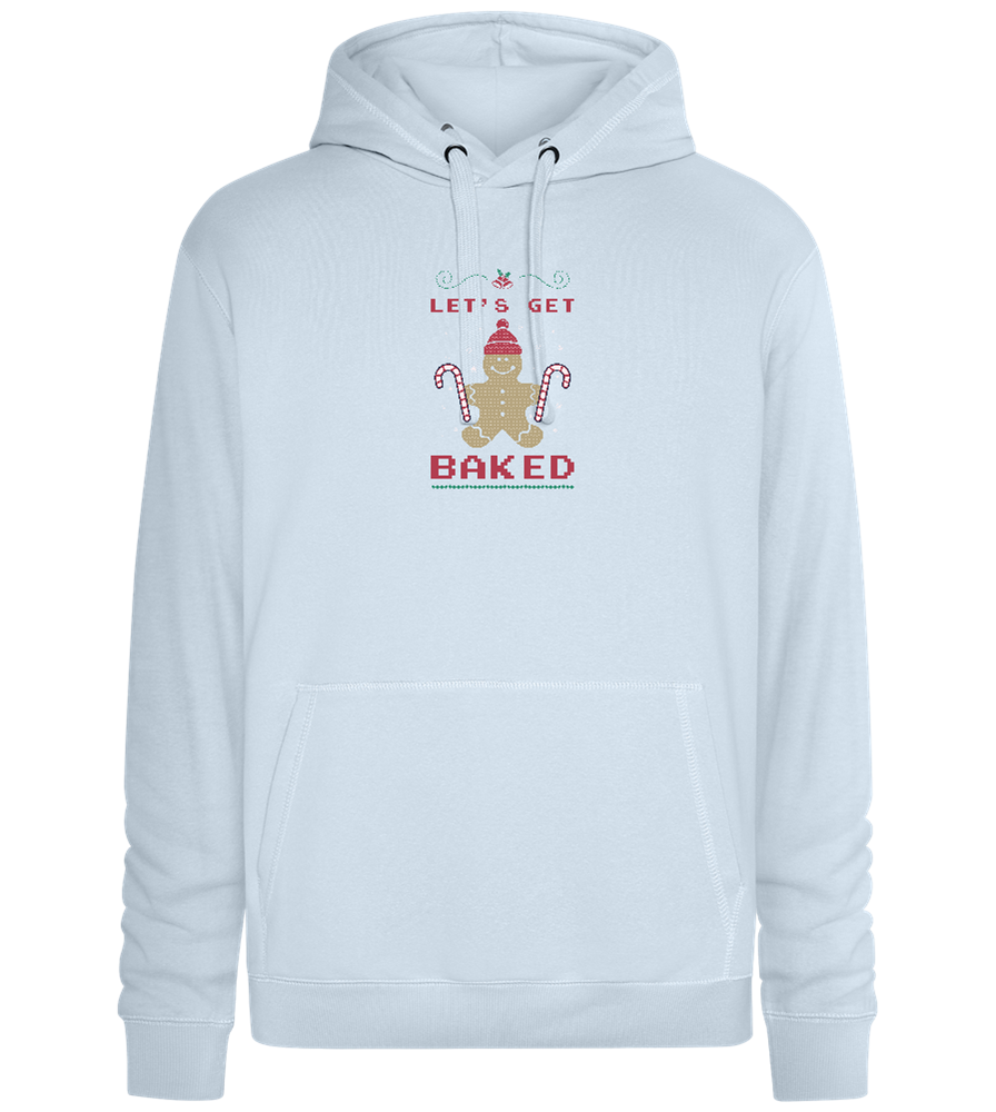 Let's Get Baked Design - Premium unisex hoodie_CREAMY BLUE_front