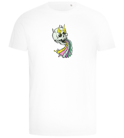 Rainbow Skull Design - Comfort men's t-shirt_WHITE_front