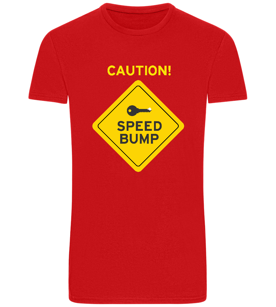 Speed Bump Design - Basic Unisex T-Shirt_RED_front