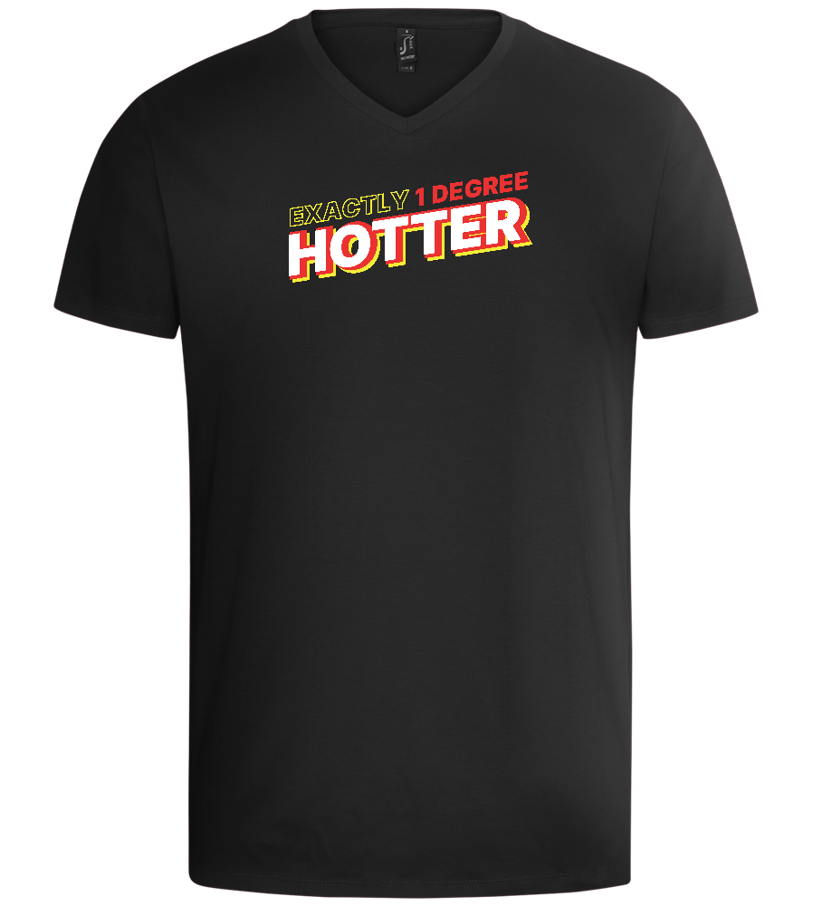 1 Degree Hotter Design - Basic men's v-neck t-shirt_DEEP BLACK_front