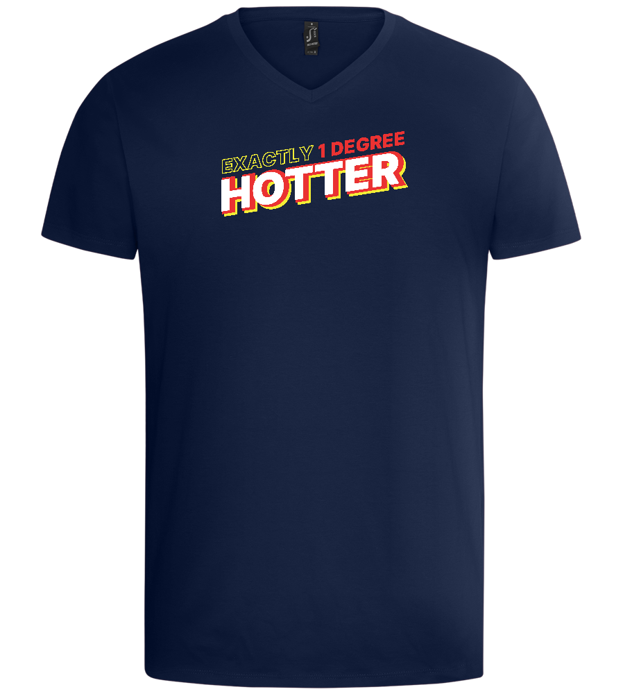 1 Degree Hotter Design - Basic men's v-neck t-shirt_MARINE_front