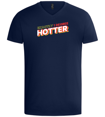 1 Degree Hotter Design - Basic men's v-neck t-shirt_MARINE_front