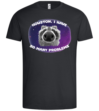 Houston I Have Problems Design - Premium men's t-shirt_DARK GRAY_front