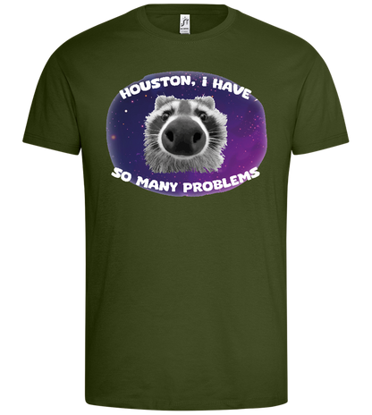 Houston I Have Problems Design - Premium men's t-shirt_DARK KHAKI_front