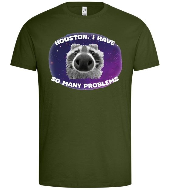 Houston I Have Problems Design - Premium men's t-shirt_DARK KHAKI_front