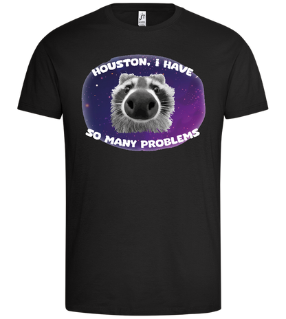 Houston I Have Problems Design - Premium men's t-shirt_DEEP BLACK_front