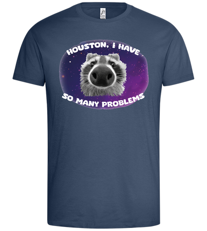 Houston I Have Problems Design - Premium men's t-shirt_DENIM_front