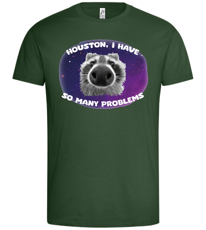 Houston I Have Problems Design - Premium men's t-shirt_GREEN BOTTLE_front