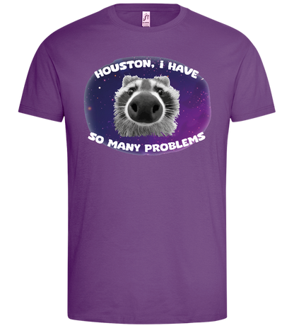 Houston I Have Problems Design - Premium men's t-shirt_LIGHT PURPLE_front