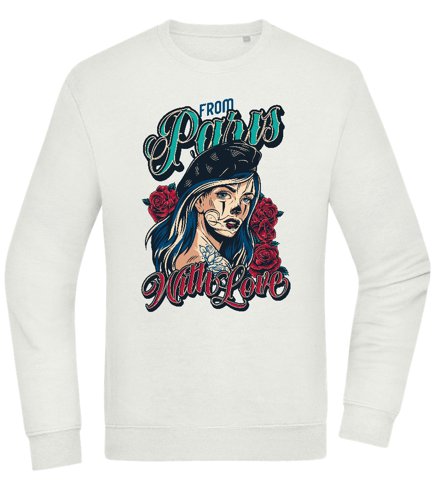 From Paris With Love Design - Comfort Essential Unisex Sweater_CREAMY GREEN_front