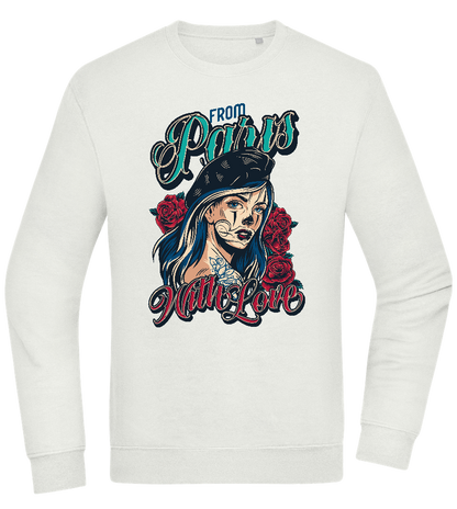 From Paris With Love Design - Comfort Essential Unisex Sweater_CREAMY GREEN_front