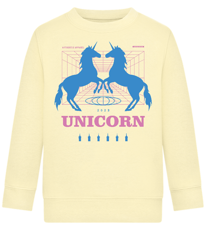 Unicorn Apparel 2023 Design - Comfort Kids Sweater_AMARELO CLARO_front