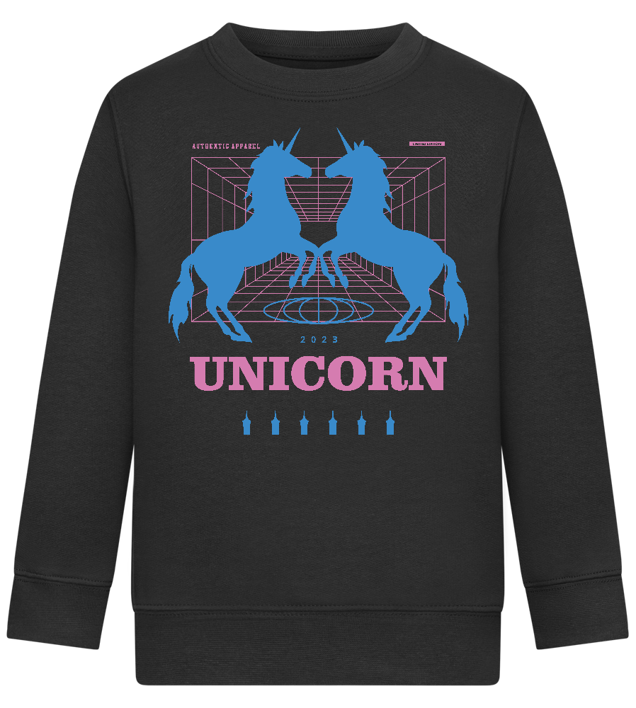 Unicorn Apparel 2023 Design - Comfort Kids Sweater_BLACK_front