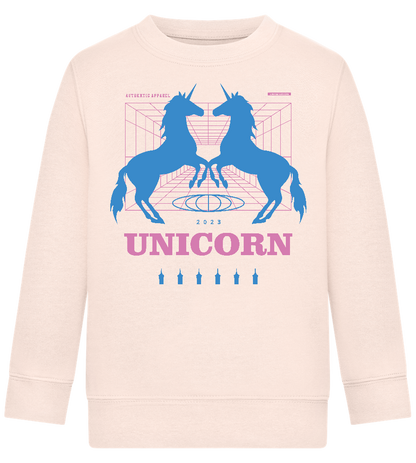 Unicorn Apparel 2023 Design - Comfort Kids Sweater_LIGHT PEACH ROSE_front