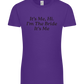 I'm the Bride Design - Premium women's t-shirt_DARK PURPLE_front