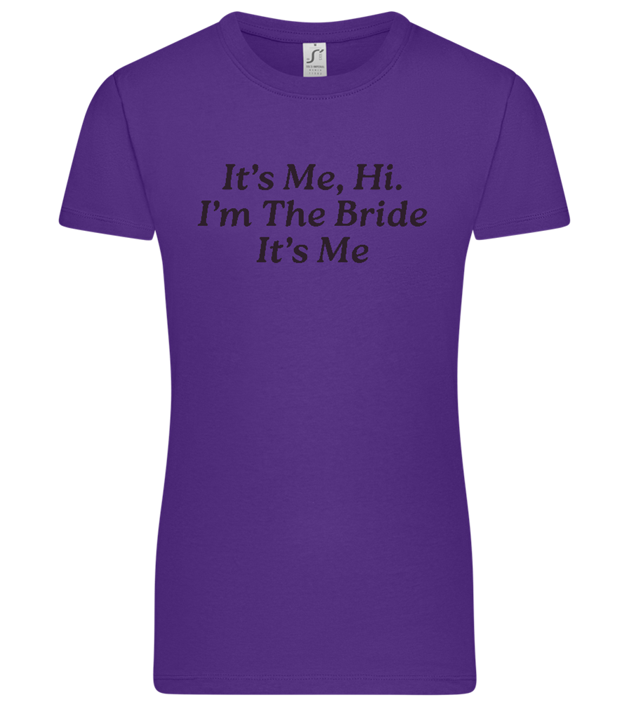 I'm the Bride Design - Premium women's t-shirt_DARK PURPLE_front