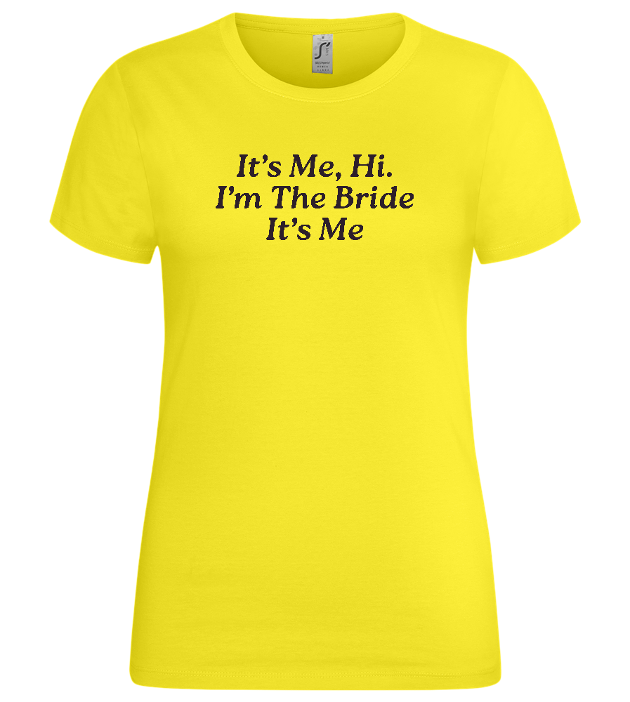 I'm the Bride Design - Premium women's t-shirt_LEMON_front