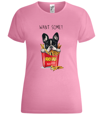 French Fries Design - Comfort women's t-shirt_PINK ORCHID_front