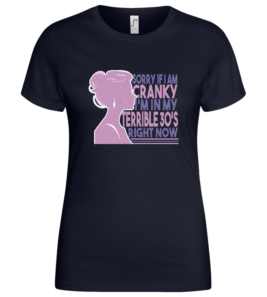 Terrible 30's Design - Basic women's t-shirt_FRENCH NAVY_front