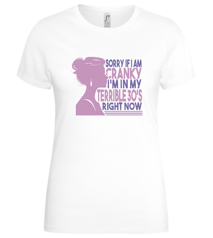 Terrible 30's Design - Basic women's t-shirt_WHITE_front