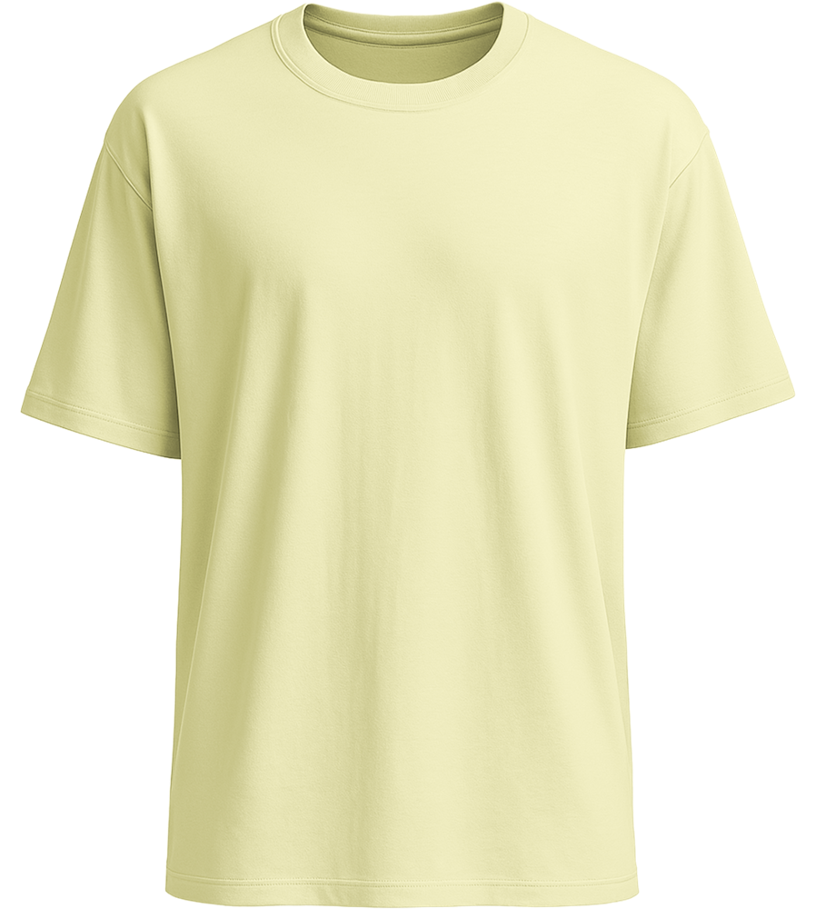 Premium men's oversized t-shirt_LIGHT YELLOW_front