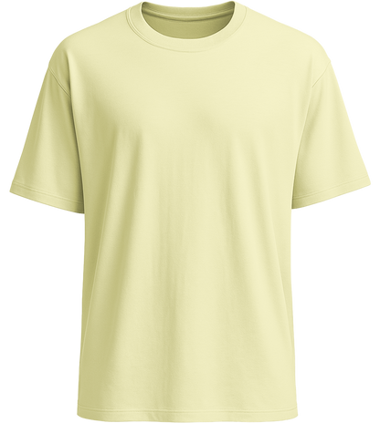Premium men's oversized t-shirt_LIGHT YELLOW_front