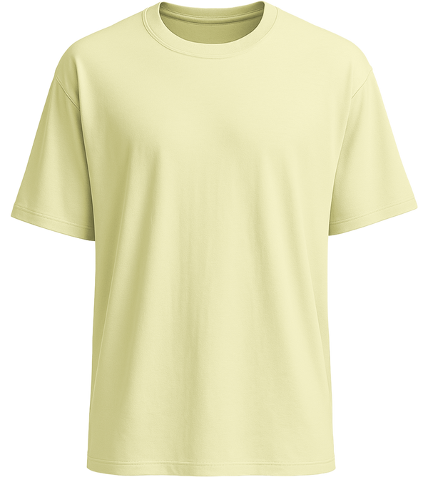 Premium men's oversized t-shirt_LIGHT YELLOW_front