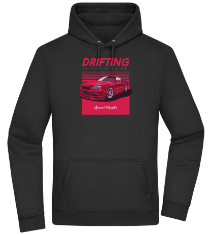 Drifting Not A Crime Design - Premium Essential Unisex Hoodie_BLACK_front