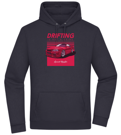 Drifting Not A Crime Design - Premium Essential Unisex Hoodie_FRENCH NAVY_front