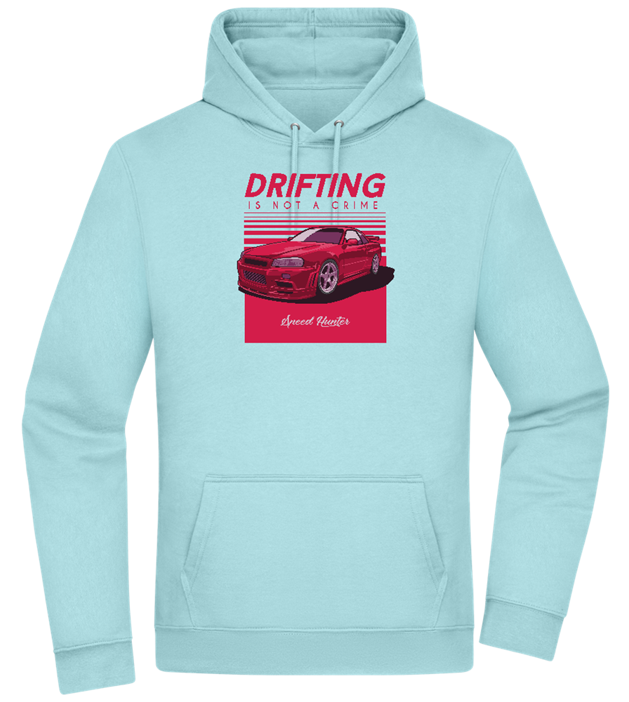 Drifting Not A Crime Design - Premium Essential Unisex Hoodie_POOL BLUE_front