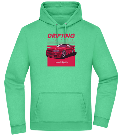 Drifting Not A Crime Design - Premium Essential Unisex Hoodie_SPRING GREEN_front