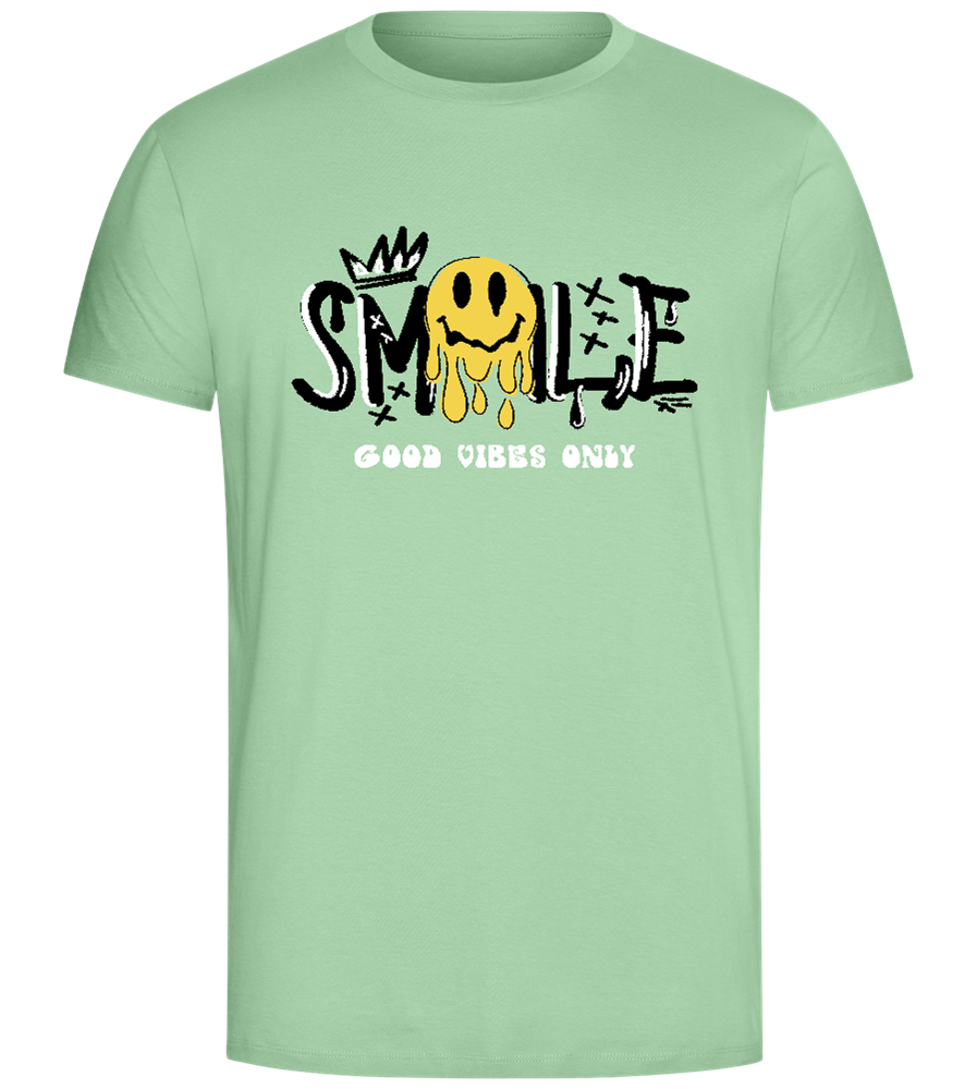 Smile Graffiti Design - Comfort Unisex T-Shirt_ICE GREEN_front