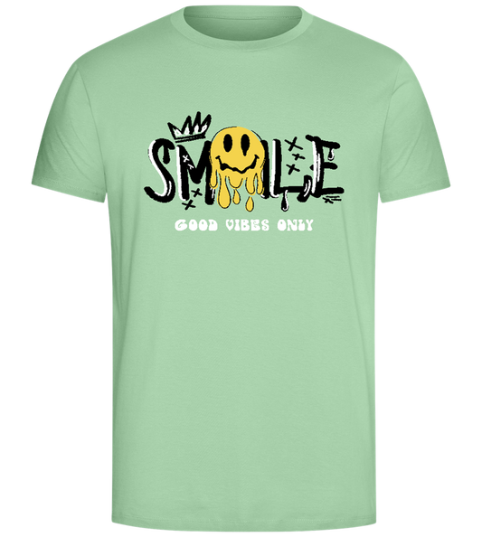 Smile Graffiti Design - Comfort Unisex T-Shirt_ICE GREEN_front