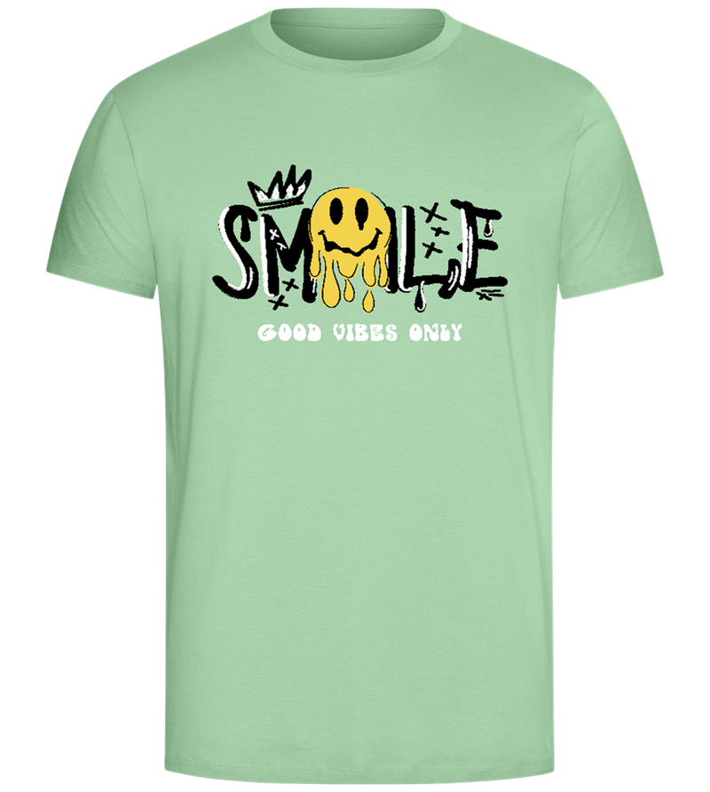 Smile Graffiti Design - Comfort Unisex T-Shirt_ICE GREEN_front