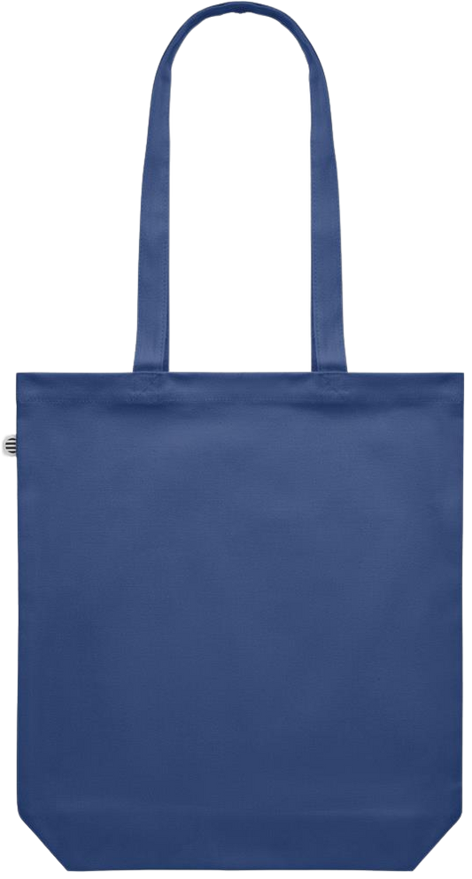 Eat Sleep Teach Repeat Design - Premium colored organic canvas shopping bag_BLUE_back