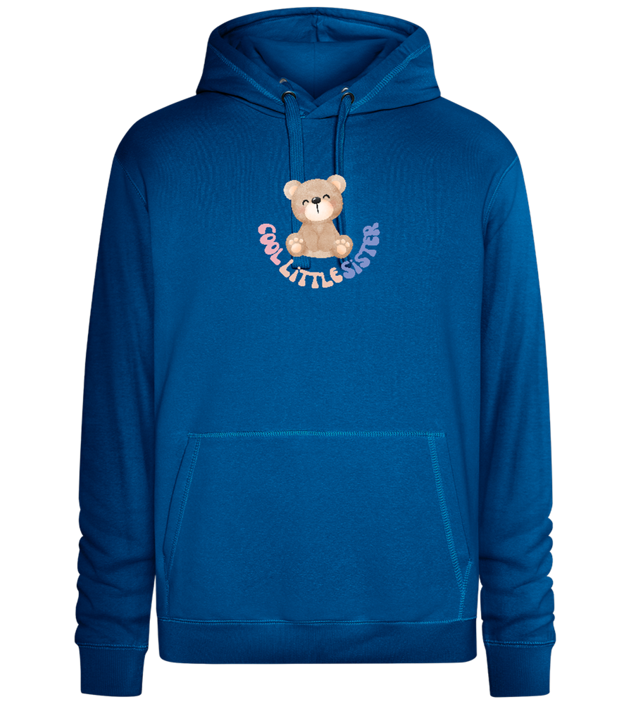 Cool Little Sister Teddy Bear Design - Premium unisex hoodie_ROYAL_front