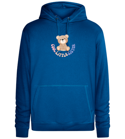 Cool Little Sister Teddy Bear Design - Premium unisex hoodie_ROYAL_front