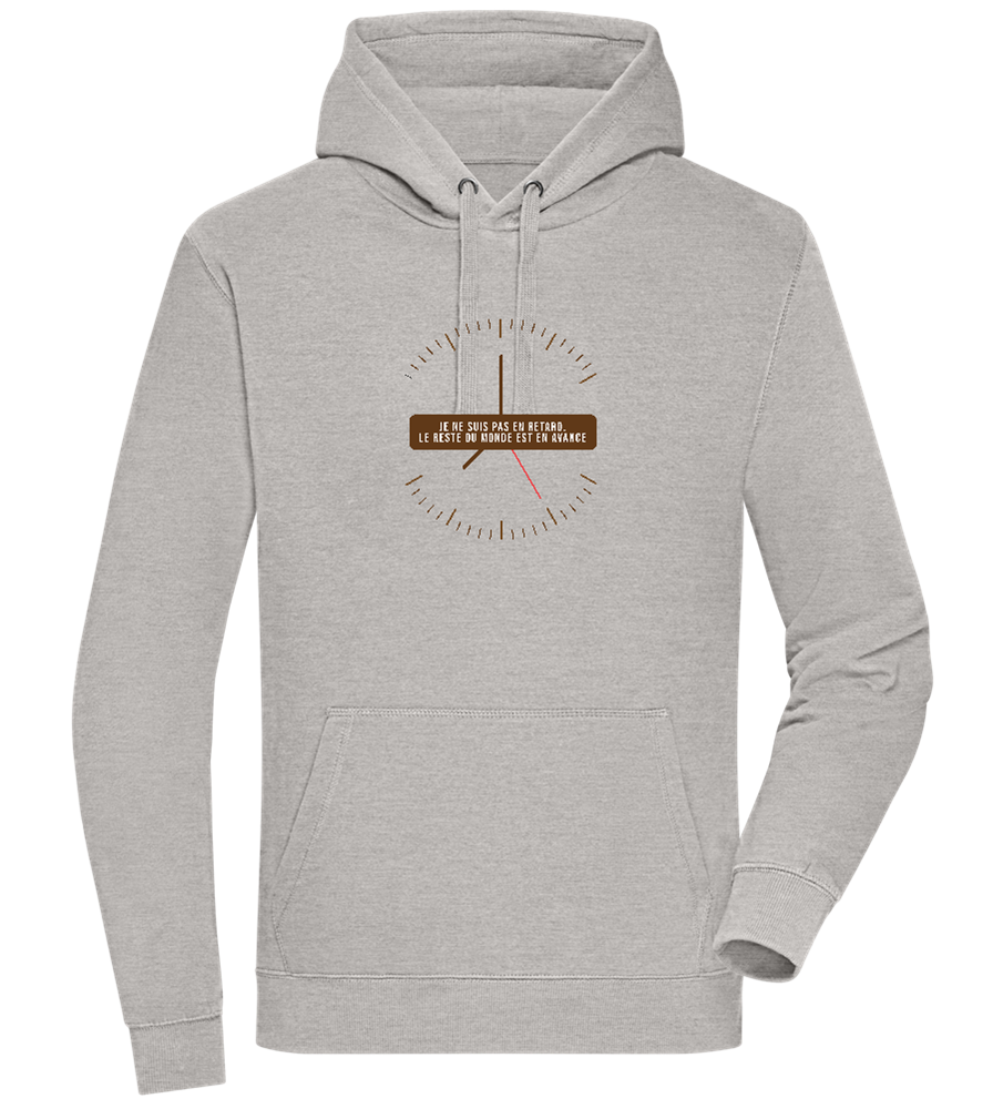 Never Late Design - Premium unisex hoodie_ORION GREY II_front