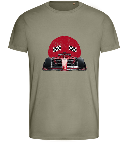 Speed Demon Design - Basic men's fitted t-shirt_KHAKI_front