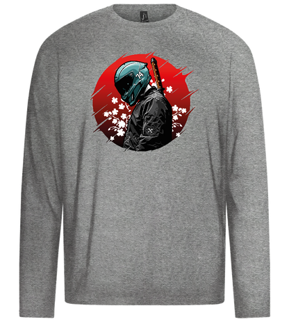 Samurai Bike 2 Design - Premium men's long sleeve t-shirt_ORION GREY_front