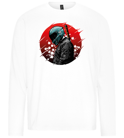 Samurai Bike 2 Design - Premium men's long sleeve t-shirt_WHITE_front