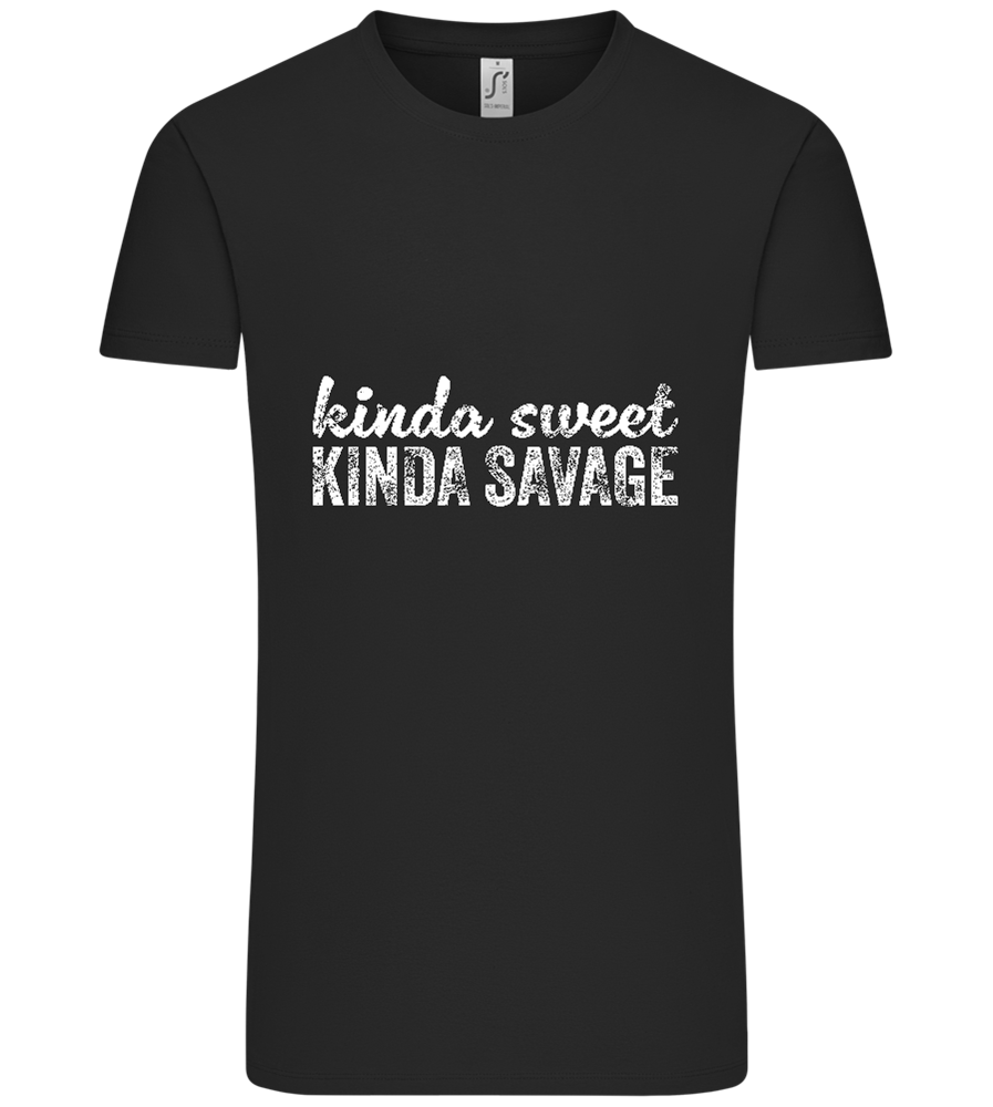 Kinda Sweet Kinda Savage Design - Comfort Unisex T-Shirt_DEEP BLACK_front