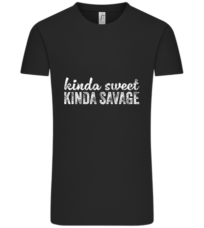 Kinda Sweet Kinda Savage Design - Comfort Unisex T-Shirt_DEEP BLACK_front